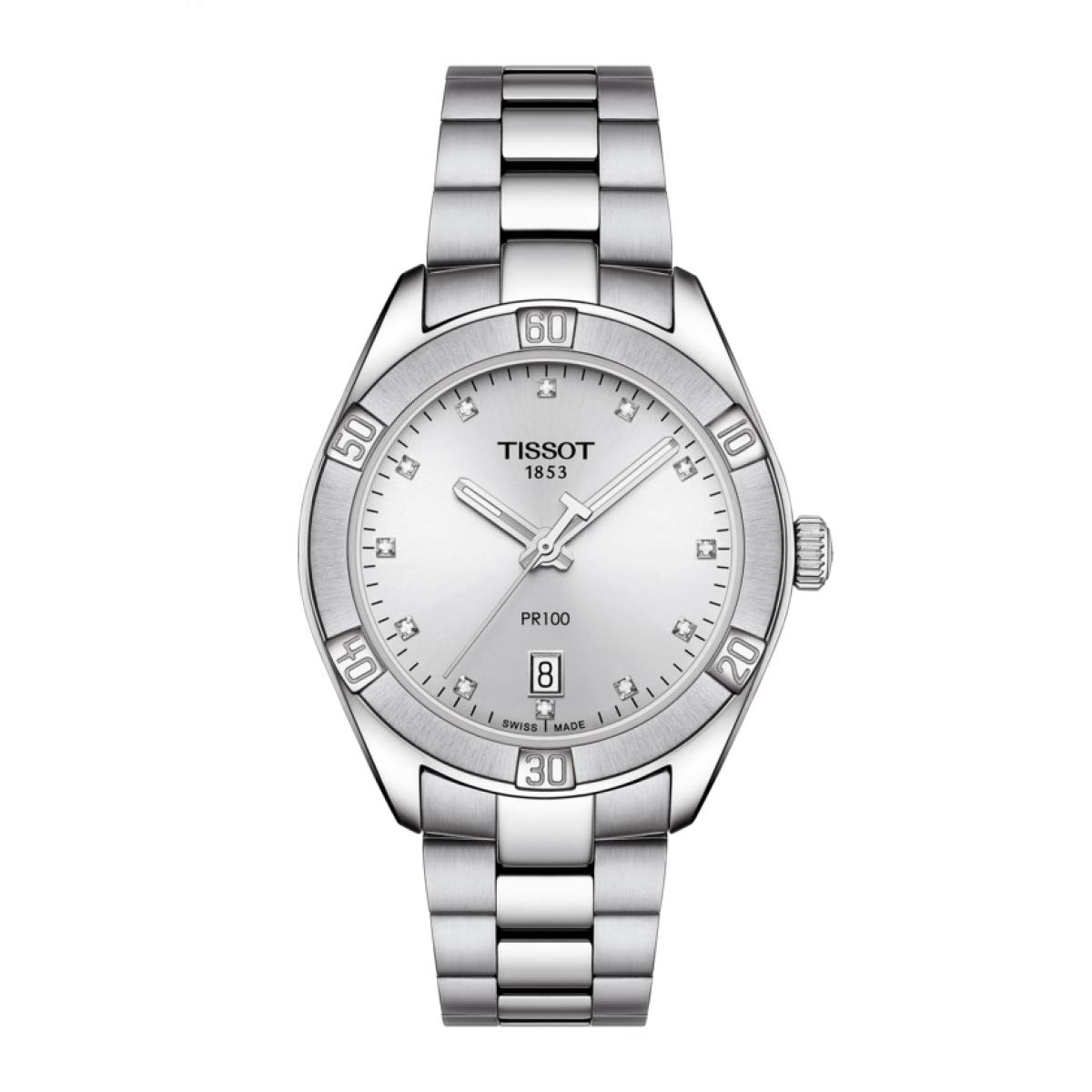 TISSOTT101.910.11.036.00 PR 100 Diamond Silver Dial Women's Watch