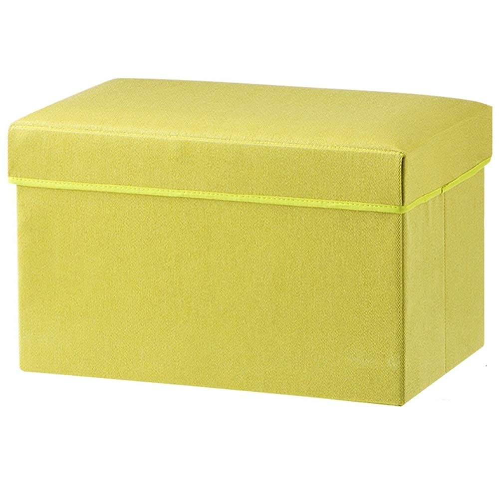 Ottoman de rangement coffre pliant vert avec assise de loisirs