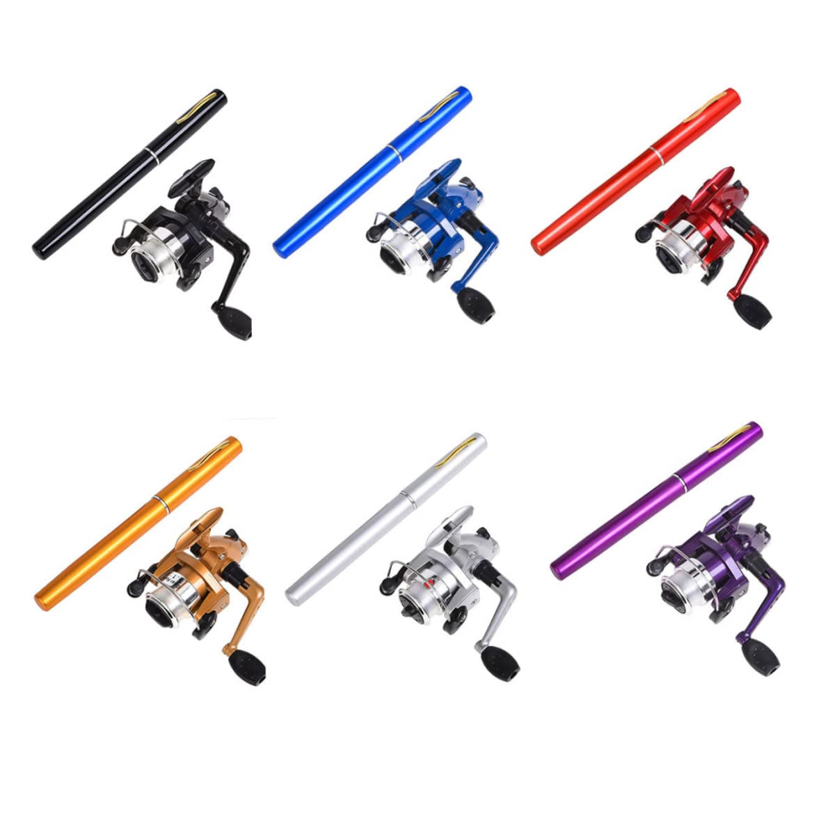 Jorzer Mini Stift Aussehen Fischereistange tragbare rotierende Rad Angelrute Winter Außenfischereisenfischereizubehör Accessoires