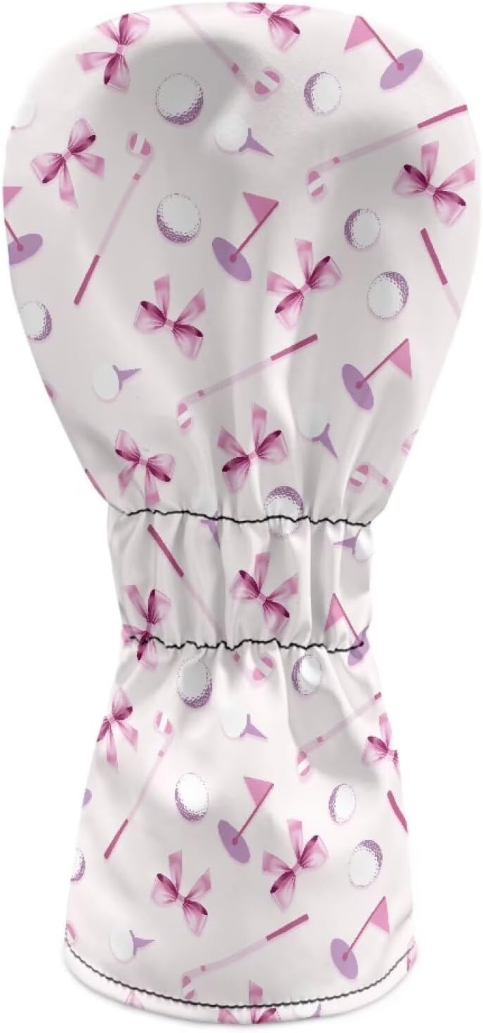 Rnyleeg Golf Club Head Covers for Women Driver Head Cover Leather Fairway Wood Headcover Hybrid Headcovers for Golf Clubs