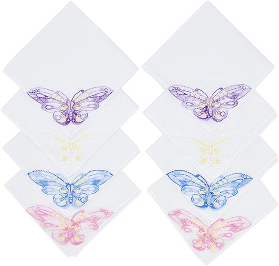 Amazon ハンカチ レディース コットン 白 結婚式 12枚セット 4色蝶 綿 ギフト吸水 速乾 贈り物 花嫁用 結婚式 ウェディングドレス フォーマル レッド イエロー ブルー パープル ハンカチ バンダナ 通販