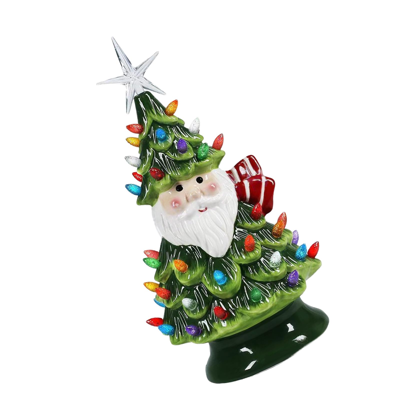 ordinarYone Christmas Santa Resin Figurine With Colour LED For home- Holiday Decoration