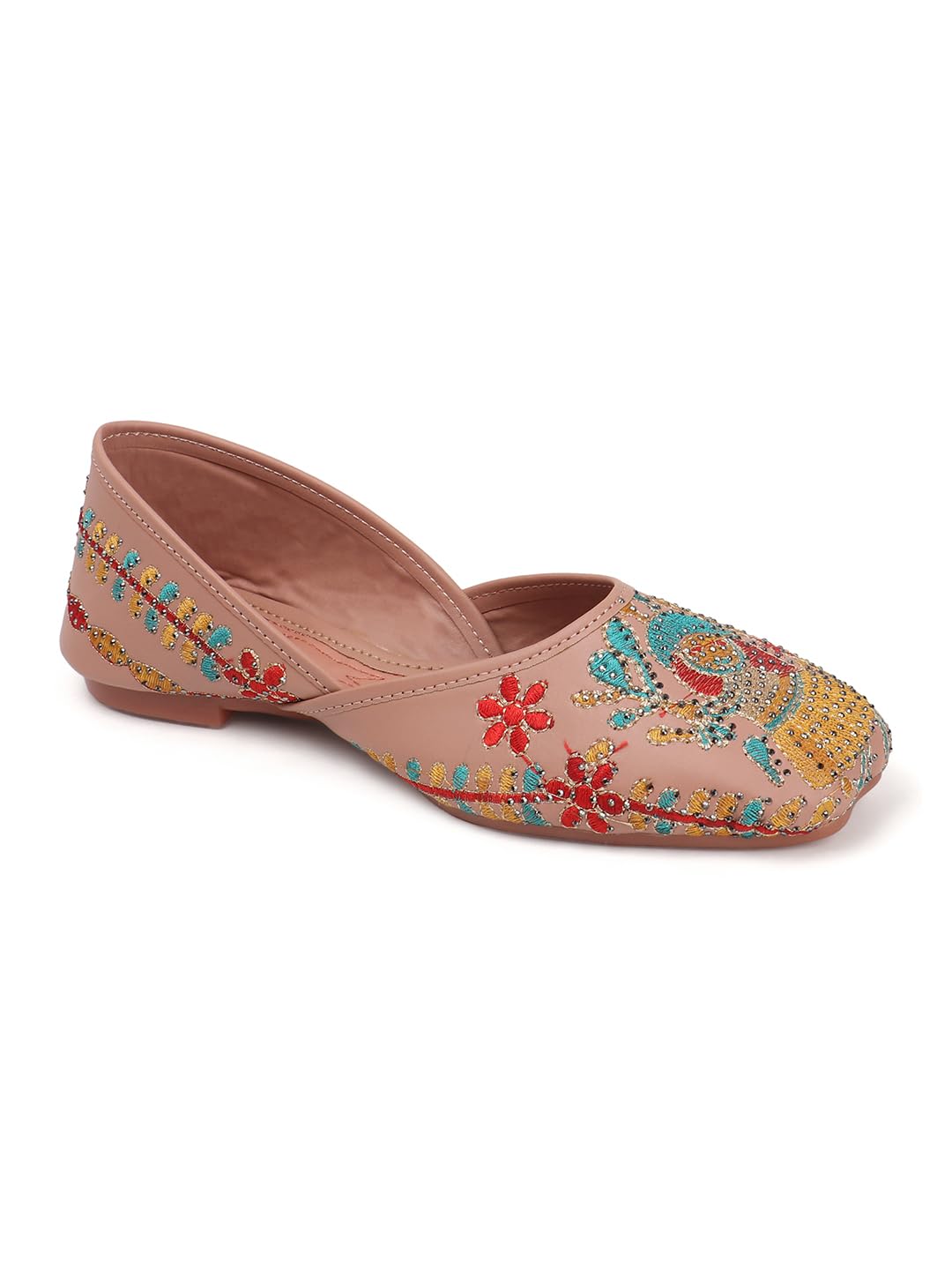 Looks Women's Ethnic Punjabi Juttis, Comfortable & Stylish rajsthani Mojari for Girls-image-46