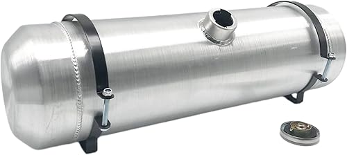 JSD AUTO PARTS Tanque de combustible de aluminio 6 galones 8x 28 pulgadas tanque de gas de llenado central 3/8 "NPT Outlet