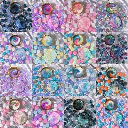 MEIBAOGE 100PCS Gilter Wax Sealing Beads for Wedding Invitation, Wrapping, 6.5x11cm, Haiyanheqing