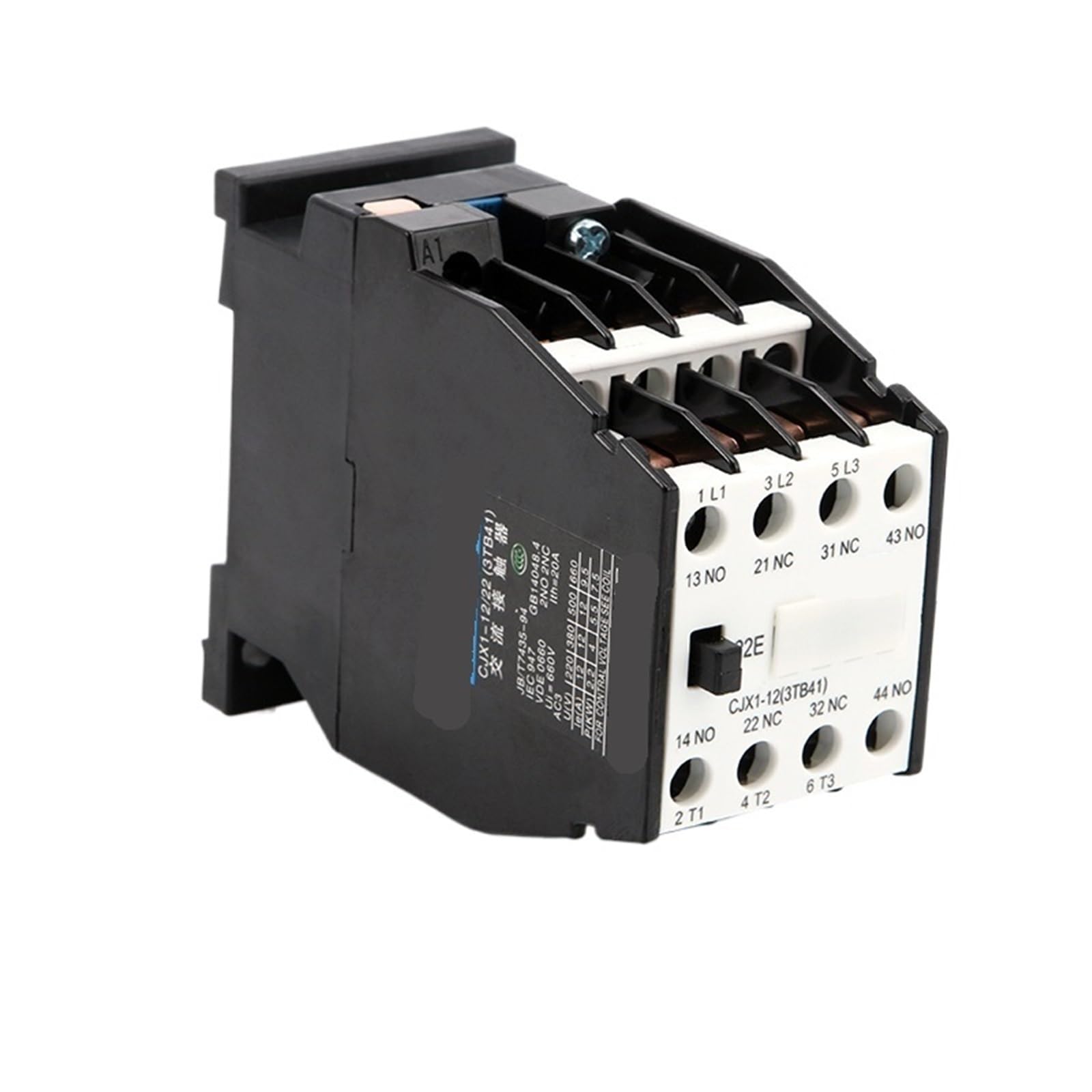 Contactor de CA trifásico CJX1-22 para control de motores 110V 22A 3
