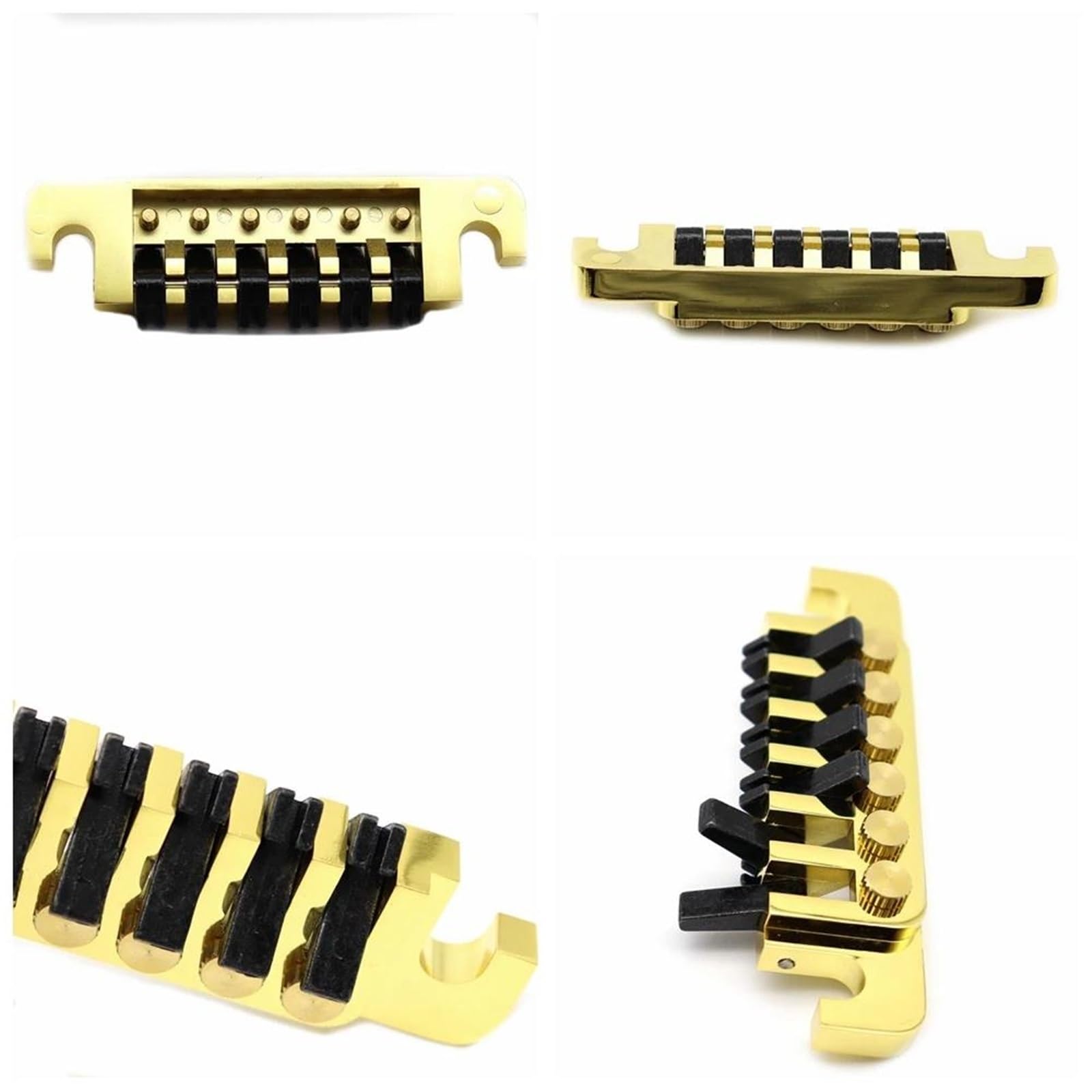 Mostki I Części Do Mostków Do Gitary Mostek Siodłowy I Strunnik Vintage Combo Do Gitary Elektrycznej LP 6 Strun(Gold)