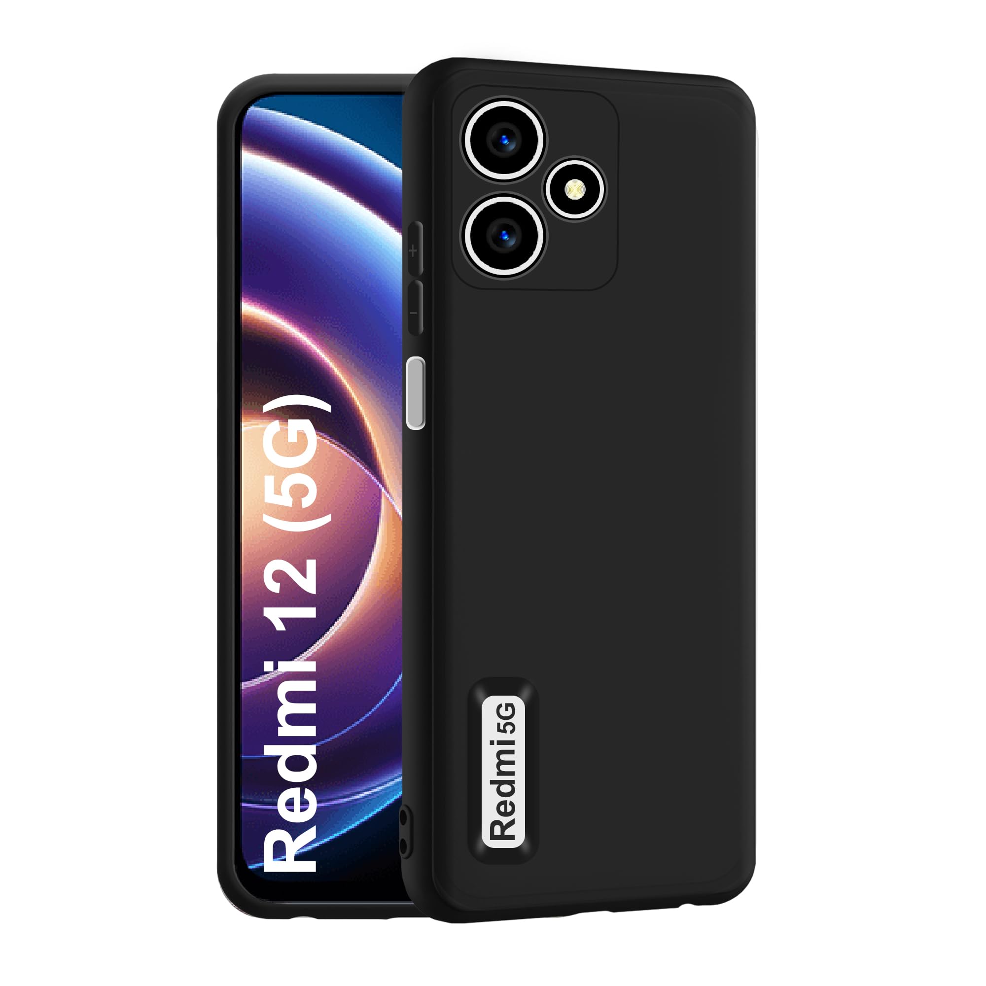 CEDO Redmi 12 (5G) / Poco M6 Pro (5G) Back Cover | Camera Bump Protection & Inner Velvet Fabric Lining | Ultra Slim Matte Soft Rubberised Case Cover (Black) (B0CCY5479R) Amazon Price History, Amazon Price Tracker
