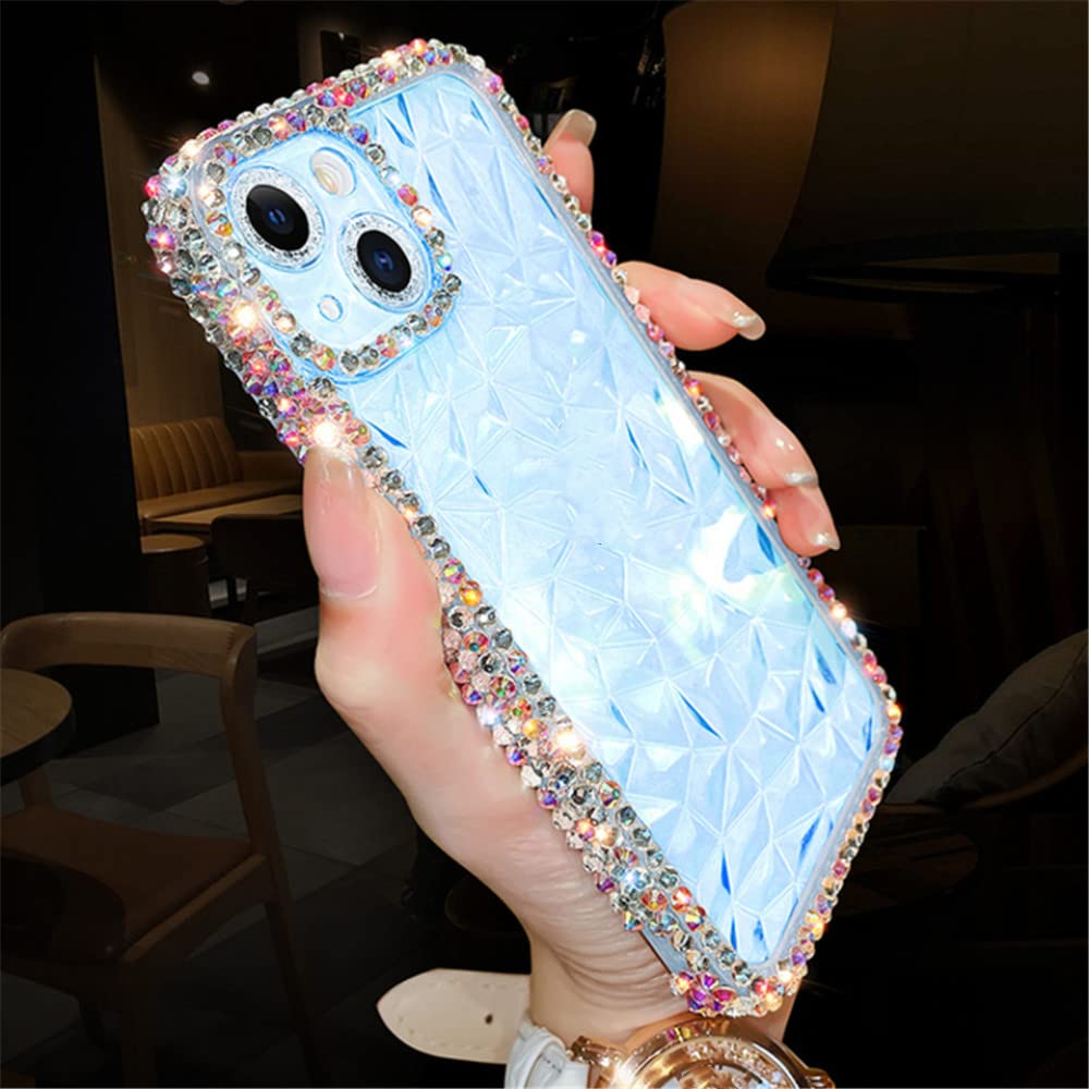 Housse paillettes bleu clair pour briller en soirée avec iPhone 11 Pro Max