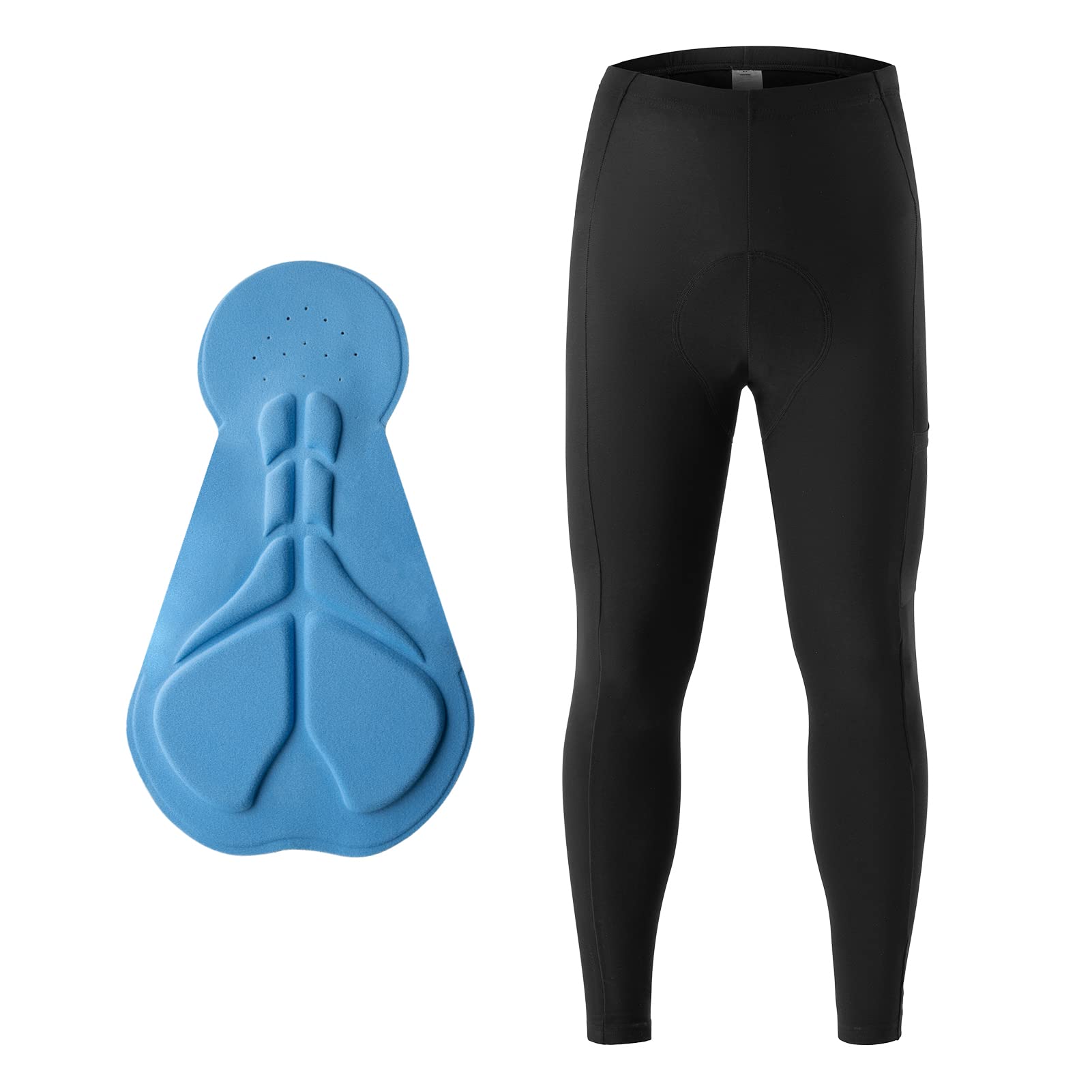 ROCKBROS Pantaloni Ciclismo Invernali, Pantaloni Lunghi Termici, Pantaloni Elastici con Imbottitura, per Sport all'Aperto Ciclismo, Corsa, Jogging, Uomo/Donna M-4XL