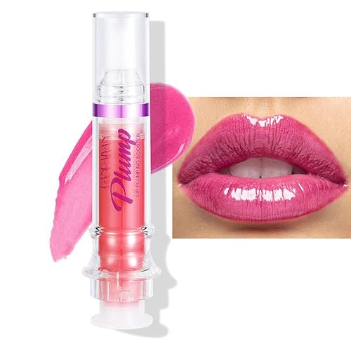ZARICS Aceite de labios voluminoso, brillo de labios hidratante natural, hidratante para labios, brillo de labios brillante de larga duración, tinte