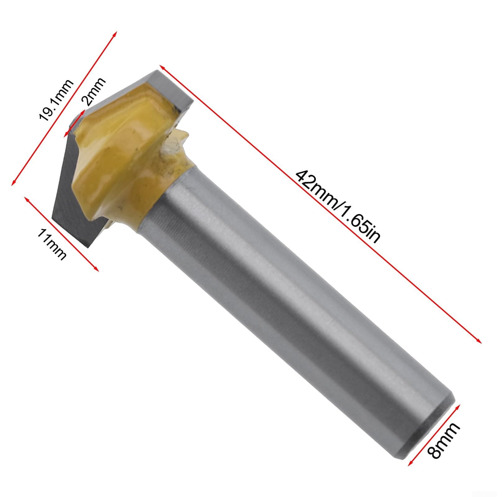 Broca de chaflán de cabeza plana para carpintería, forma de V de 108/135 grados, material de carburo (135 grados)