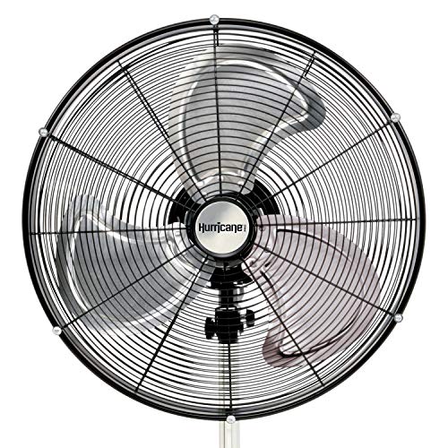 Hurricane Stand Fan - 20 Inch, Pro Series, High Velocity, Heavy Duty Metal For Industrial, Commercial, Residential, & Greenhouse Use - Etl Listed, Black #TOP7