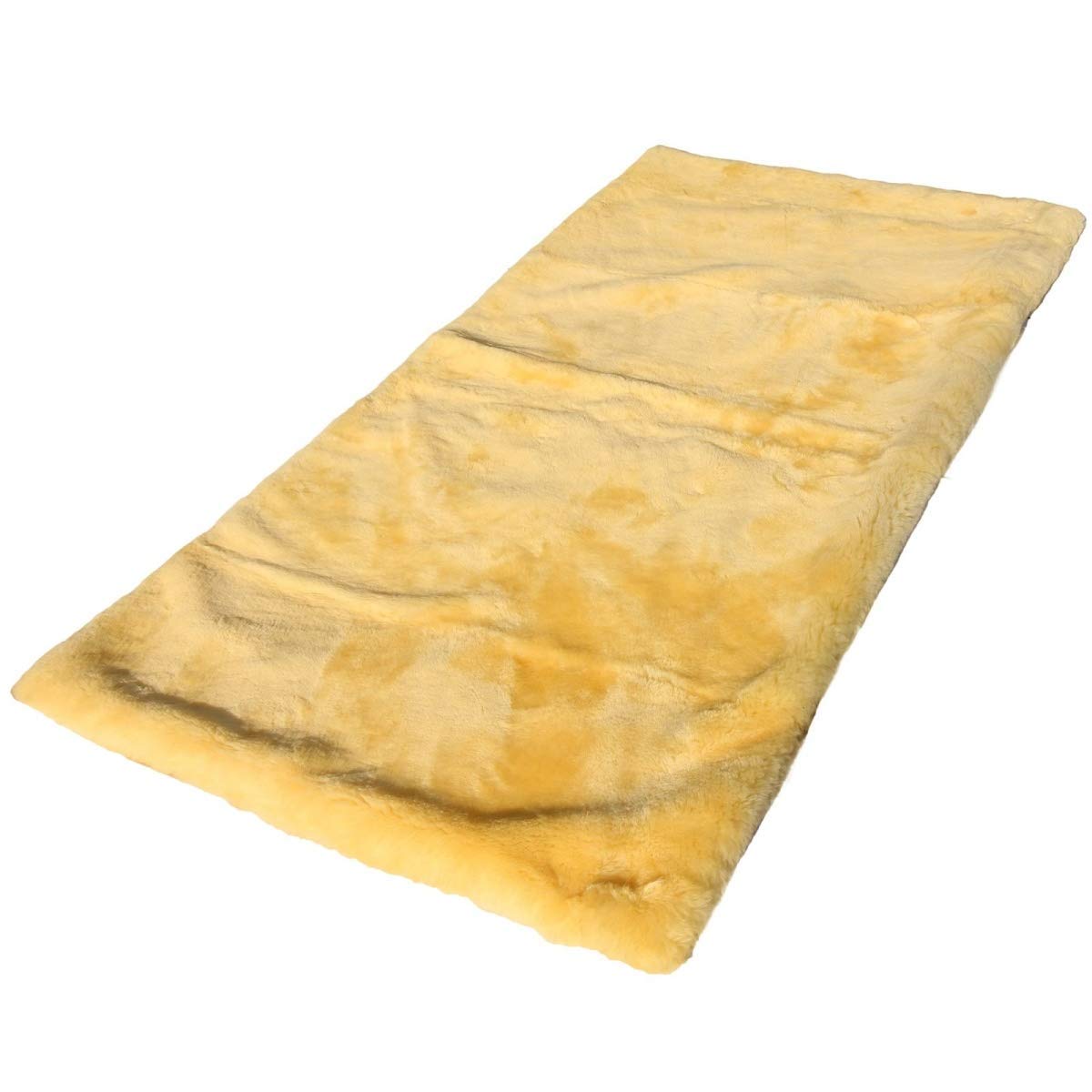 Bettauflage Lammfell ökologisch gegerbt waschbar Decke Unterbett 120 x 60 cm