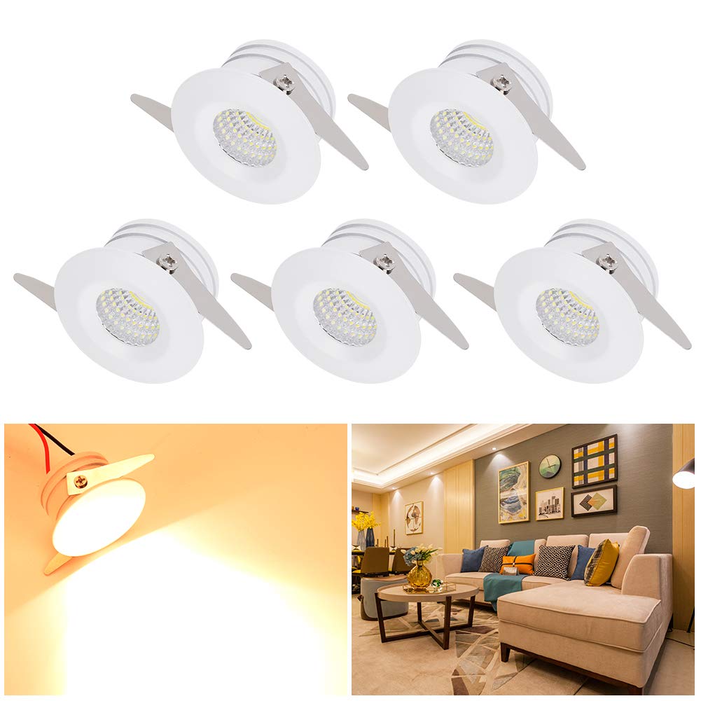 Maxant Kit 5 Mini Faretti LED Da Incasso 3W – Luce Bianca (6000-6500K), Alloggiamento In Alluminio, Driver Incluso (Foro 30mm) - 5