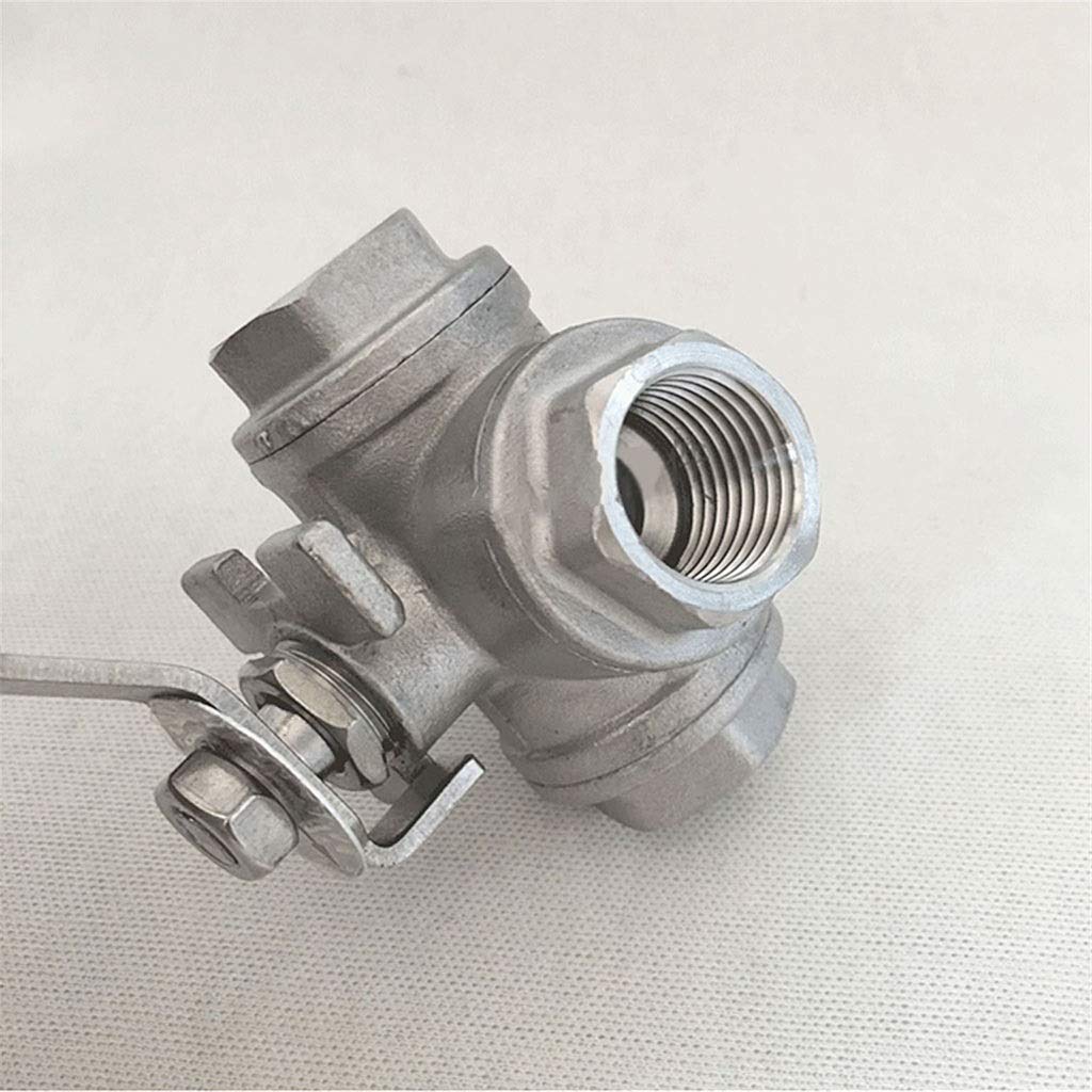 3-drogowy zawór kulowy, Zawór kulowy typu L z gwintem żeńskim BSPT 1/4" 3/8" 1/2" 3/4" 1" DN8 -DN50 Do cieczy i gazów(T Type,DN8)