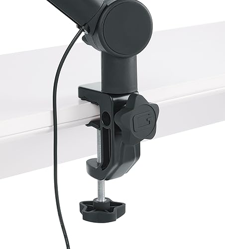 Miniatura 8 de Gator Frameworks Soporte profesional para micrófono de difusiónpodcast de escritorio con luz indicadora en aire, azul, violeta y rojo