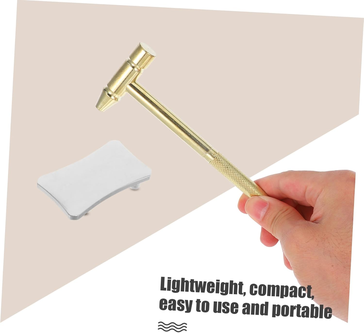 Uonlytech Handheld Multi Function Small Hammer with Screwdriver Durable Tool for Easy Carrying and Precision Repairs and Jewelry Making