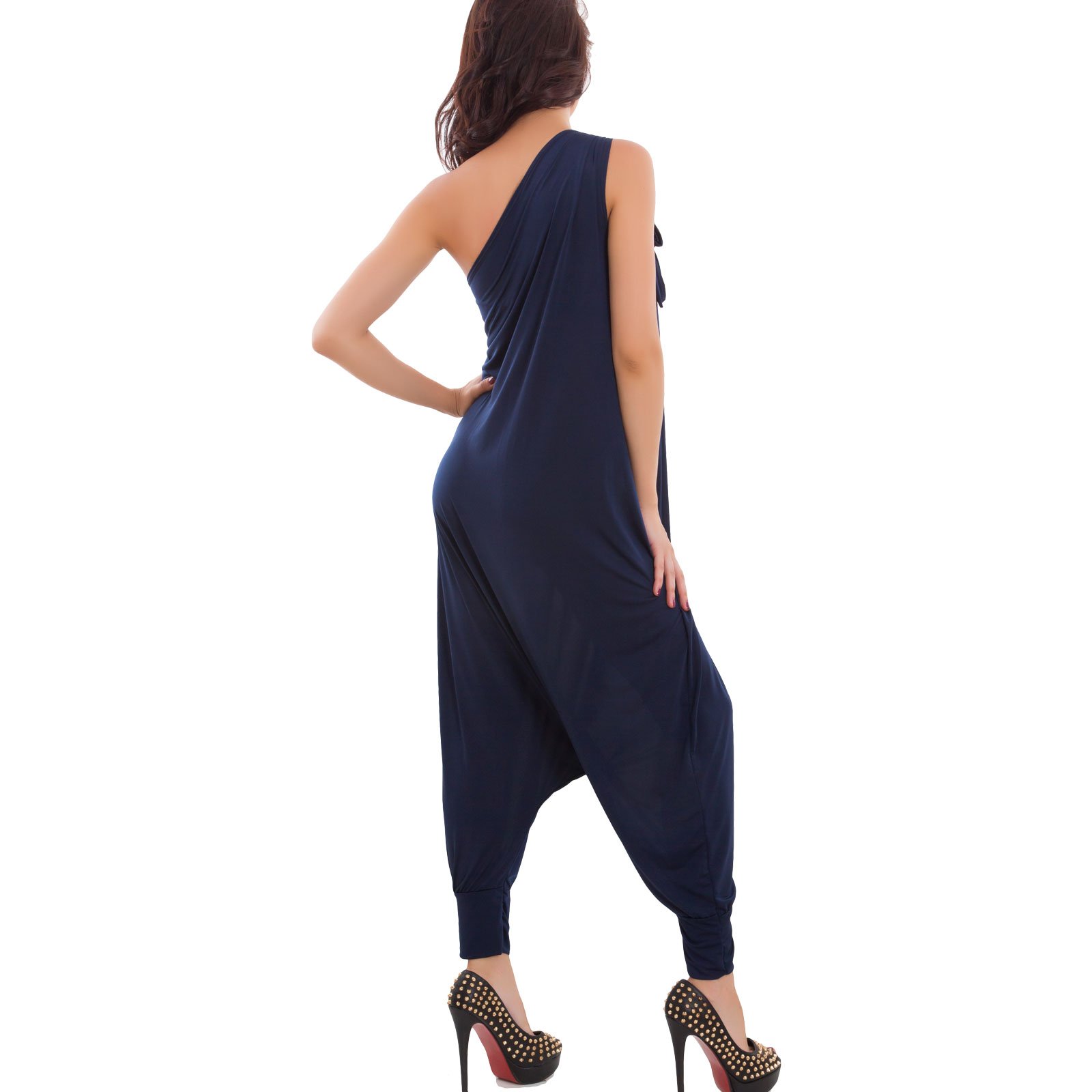 Toocool - Overall Donna Harem Turca Pantaloni Tutina Tuta Monospalla Fiocco Nuovo FI-2610