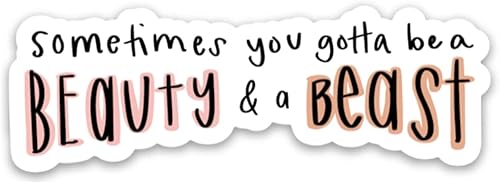 swaygirls - Adhesivo de la bella y la bestia  Calcomanías inspiradoras y alentadoras de salud mental  Calcomanías de vinilo impermeables para