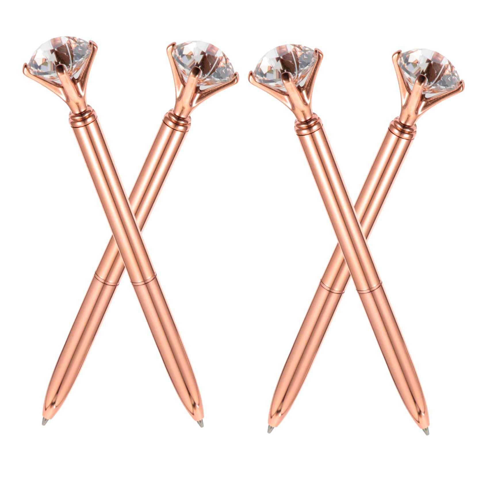 SHINEOFI 20piezas Bolígrafos De Bola Multifuncionales Cabeza De Diamante De Bolígrafo De Metálico Para Escritura Creativa y Portátil Accesorio Escolar