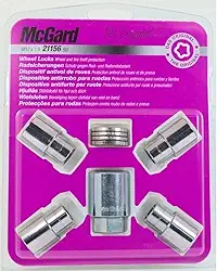 Parafuso Antifurto Mcgard original Kit de Roda c/porca chave segredo importado contra roubo e remoção resistente cromado homologado montadoras (21156)