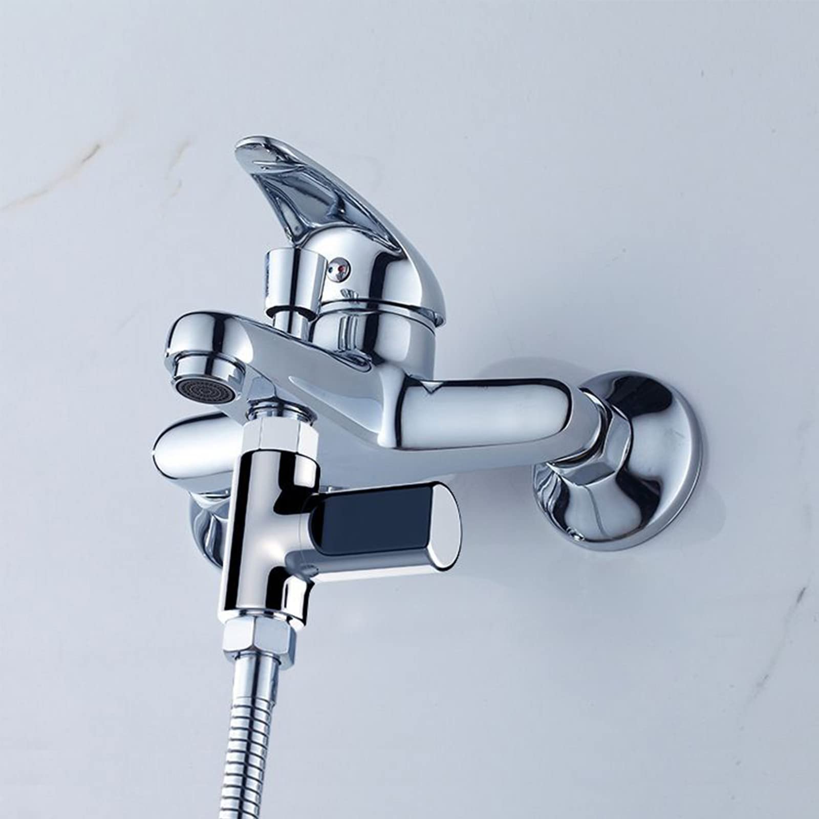 Chesoon Termometro da doccia a lettura istantanea con display digitale a LED 5-85℃ Luce alimentata ad acqua per bagnetto schermo rotante a 360° per casa bagno cucina