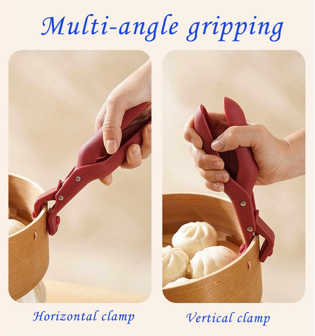 Hot Plate Grippers, Hot Plate Gripper Lifters Tongs, Multi-function Anti-Scald Bowl Clip,Silicone Non-slip Hot Dish Plate Holder, Portable Hot Bowls Tongs,Kitchen Utensil for Bowl, Dishes