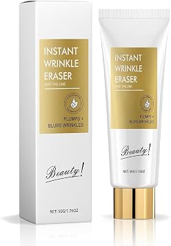 Instant Wrinkle Eraser, Natural Instant Wrinkle Remover Serum Firming Lotion, Body, Day and Night Moisturiser, Anti-Aging Anti Wrinkle, Face & Skin Tightening Cream, for All Skin Types 50g