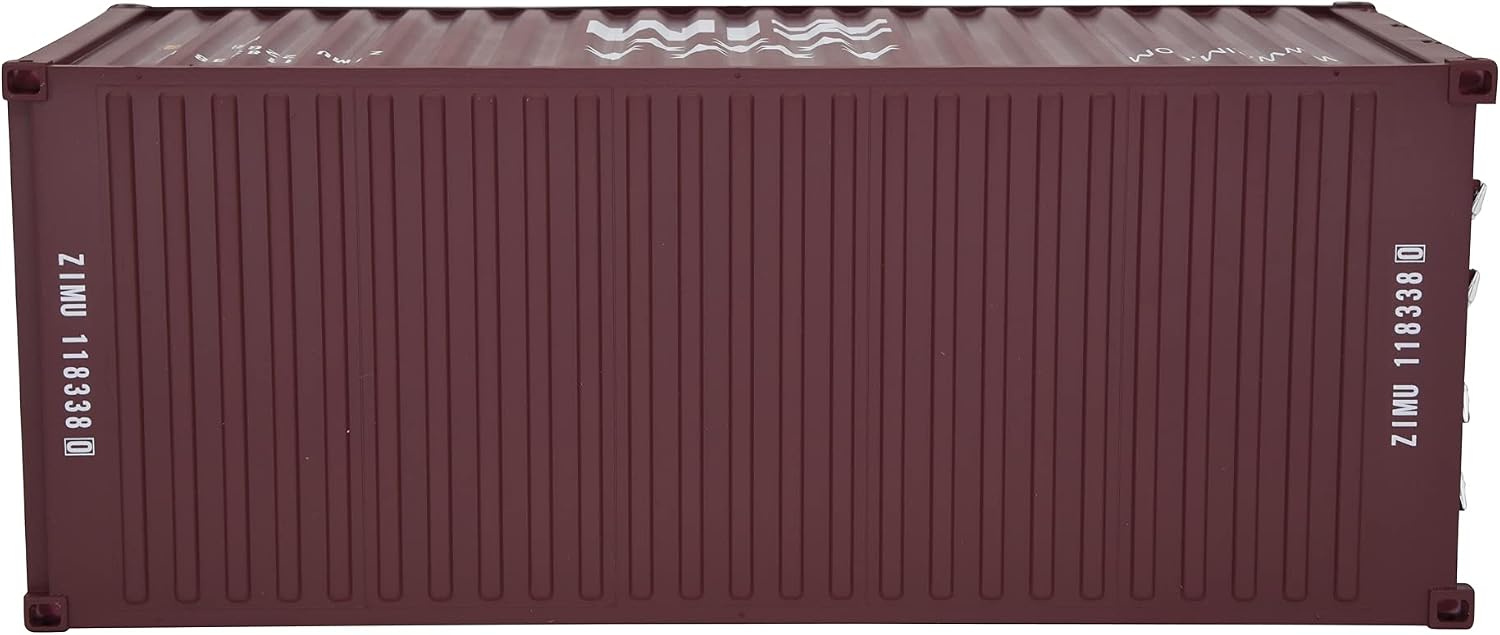 TANG DYNASTY 1:20 ZIM 20GP Shipping Container Model Abs Resin & Wood Toy Home Decoration Gift