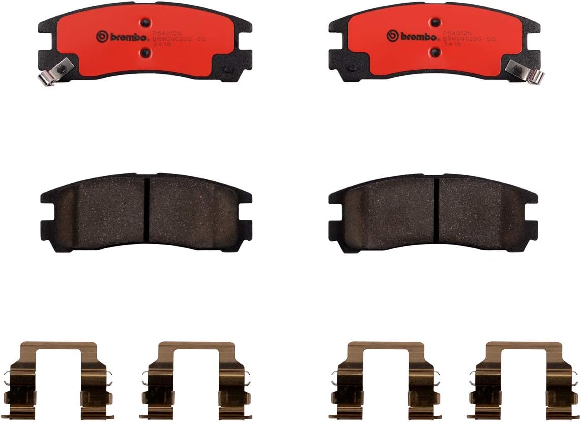 Brembo P54012N Premium Ceramic Rear Disc Brake Pad Set CHRYSLER/DODGE/HYUNDAI/MITSUBISHI/MITSUBISHI (SOUEAST) OE# MR389578