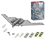 Aetheria B2 Spirit Bomber Bricks Set 1:70 Flying-Wing Ultra-High-Speed Aircraft with Magazine, Military Airplanes Designed by DarthDesigner, Collectors & Enthusiasts for Adult-2063 Pieces