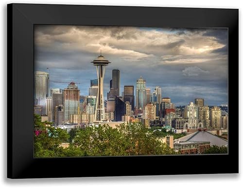 ArtDirect - Taite, Larry J. 18x13 Black Modern Framed Art Print Titled Seattle