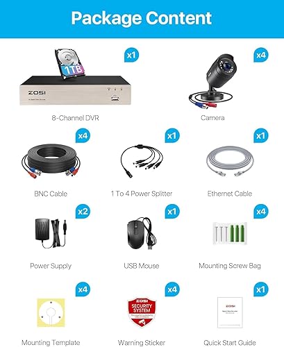 Vista 31 de ZOSI 3K Lite 8CH Sistema de Cámara de Seguridad para el Hogar al Aire Libre Interior, AI Detección Humana / Vehículo, Visión Nocturna, H.265 + 5MP