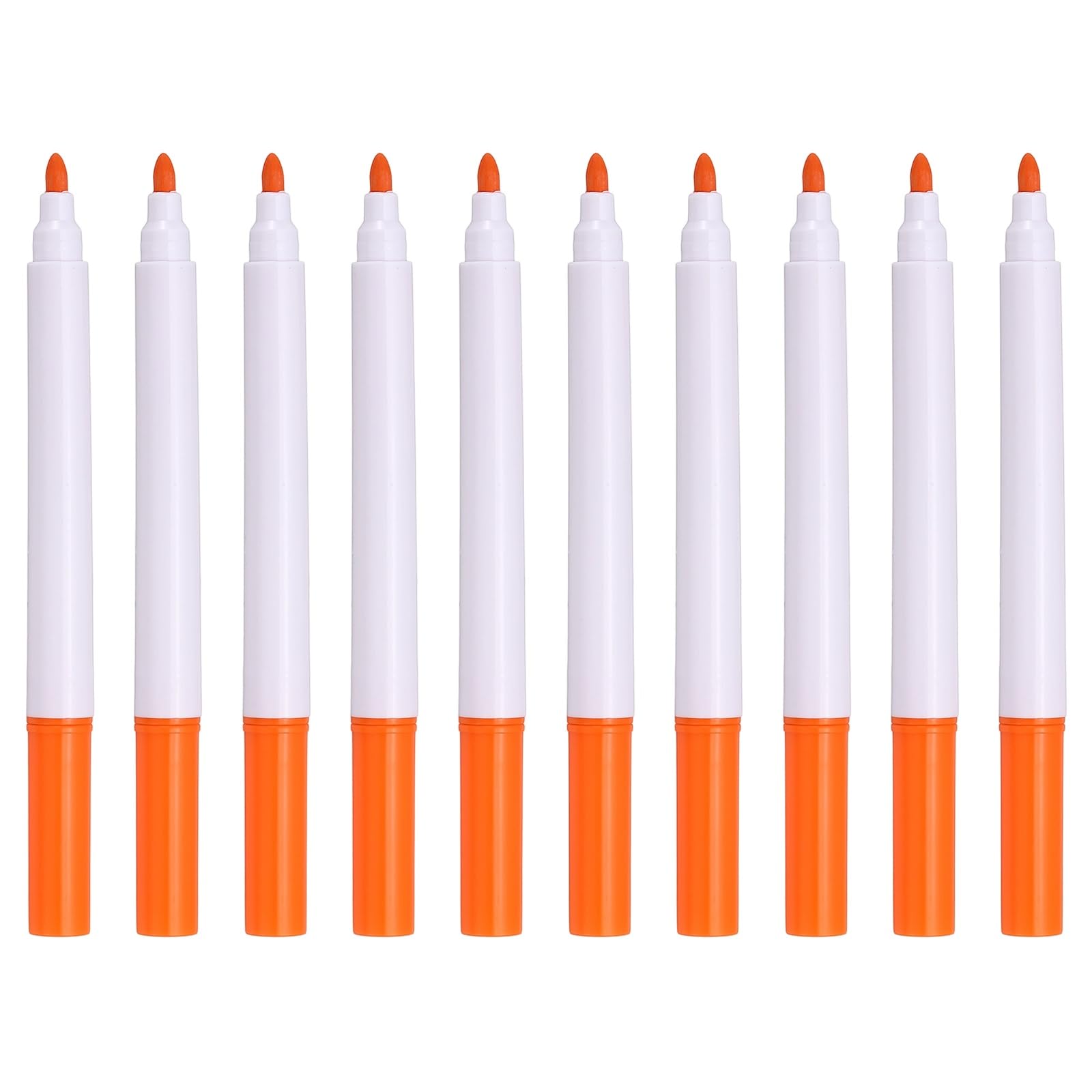PATIKIL Liquid Chalk Markers, 10 Pcs Chalk Board Dry Wet Erase Pens Fine Tip Washable Window Marker Pens for Blackboard Home Kitchen Fridge Calendar Whiteboard Clear Glass, Orange