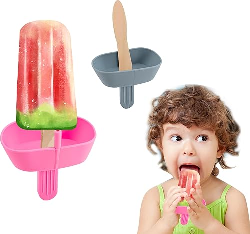 Miniatura 1 de Moldes de paletas para niños pequeños, moldes de silicona para paletas para niños, moldes de paletas, soporte reutilizable para palitos de hielo sin