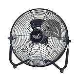 ie Air 12 Inch High Velocity All Metal Tilting 3 Speed Floor Fan