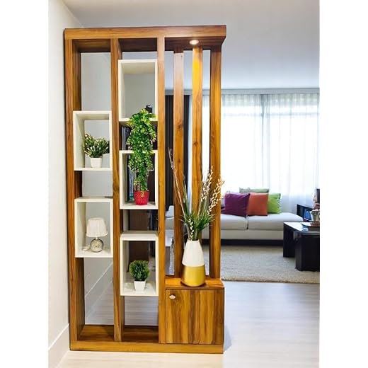 Hand Carved Wooden Room Divider 72x48 Inch