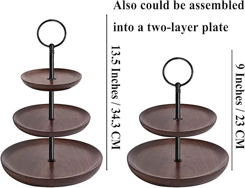 Miniatura 2 de Soporte de 3 niveles para cupcakes de 15 pulgadas, soporte circular de metal para manualidades, soporte para platos de frutas, soporte para tartas,
