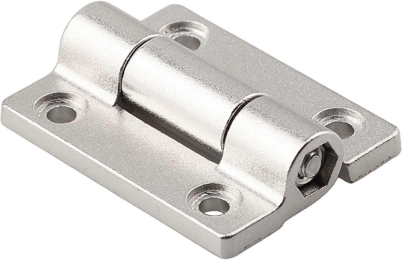 2PCS Adjustable Torque Damping Hinge, Zinc oy 360 Degree Stop Positioning Shaft for Furniture Cabinet Door Window, Black Silver Hardware 45x35mm(Silver)