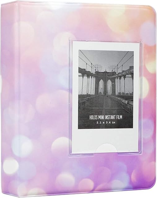 Yosuny Mini Photo Album 64 Pockets for 2X3 inch Photo,for Fujifilm Instax Mini11 Mini9 8+ 7s 25 50s 70 90 Liplay Instant Camera,Polaroid PIC-300/SP-2/Snap/Kodak/HP Sprocket (Galaxy Pink)