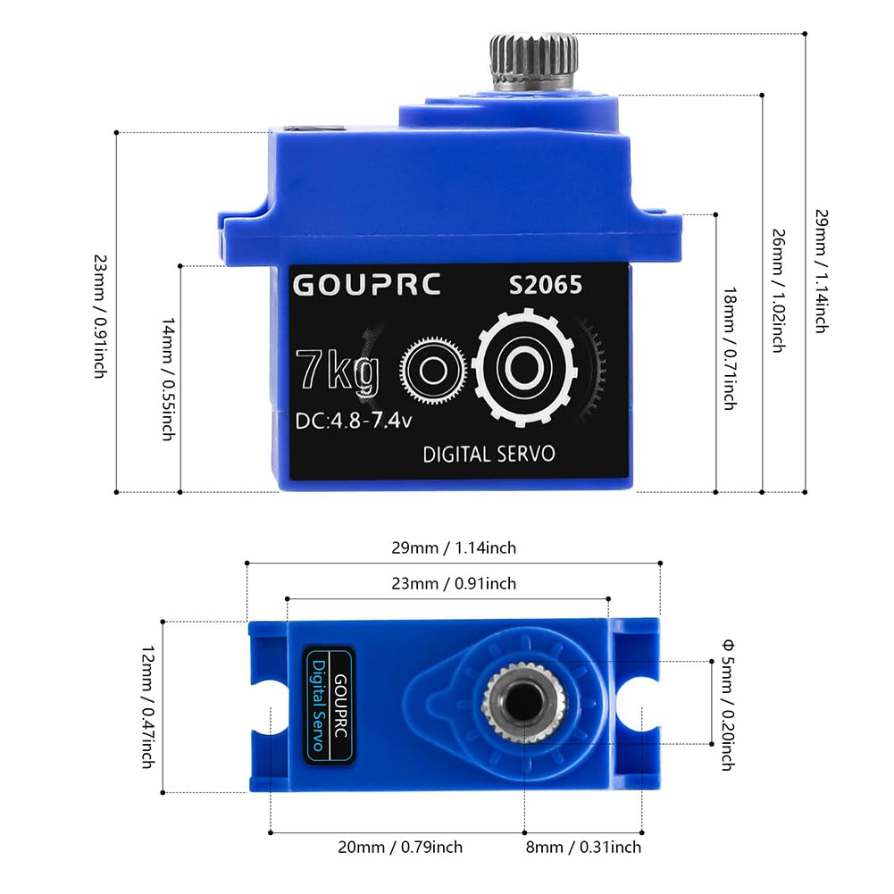 7 kg wodoodporny RC Digital Micro with Horn Digital Mini for