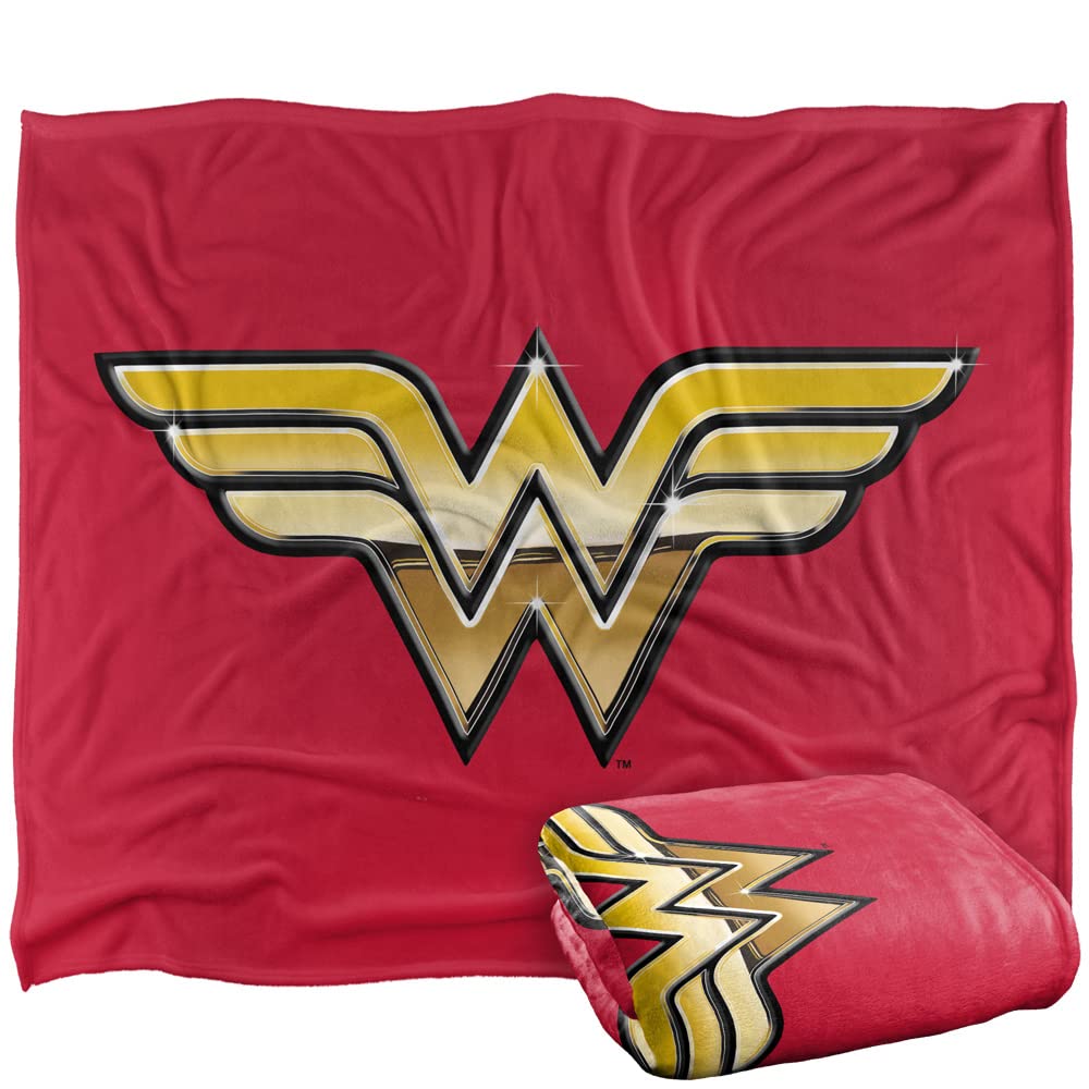 JUSTICE LEAGUE Wonder Woman Golden Silky Touch Super Soft Throw Blanket 152 x 127 cm