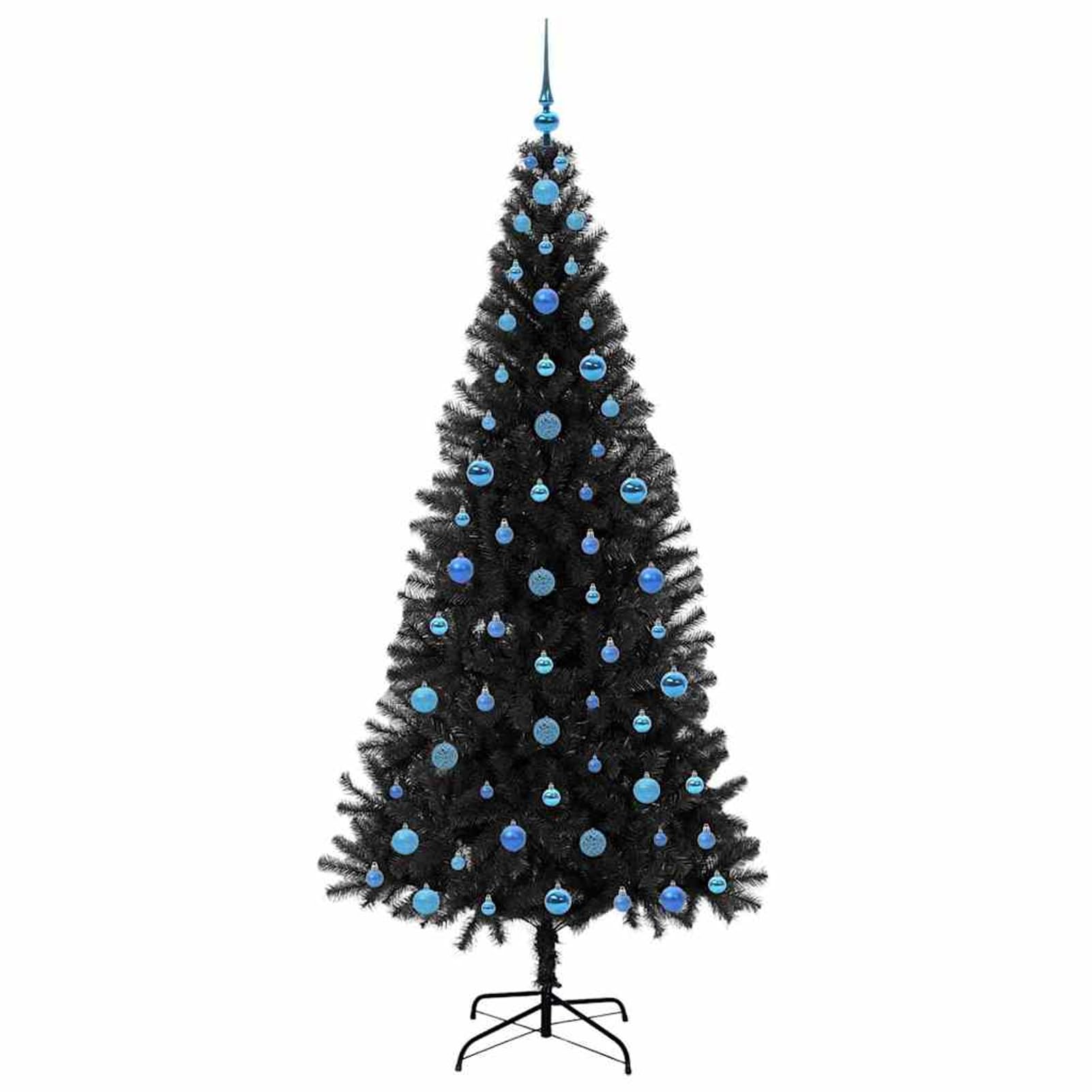 Tidyard Albero di Natale LED, Albero con 300 LED, Supporto Nero, 210 cm, PVC, Struttura Accattivante, Illuminazione Calda, per Decorazione Festiva in casa o Giardino