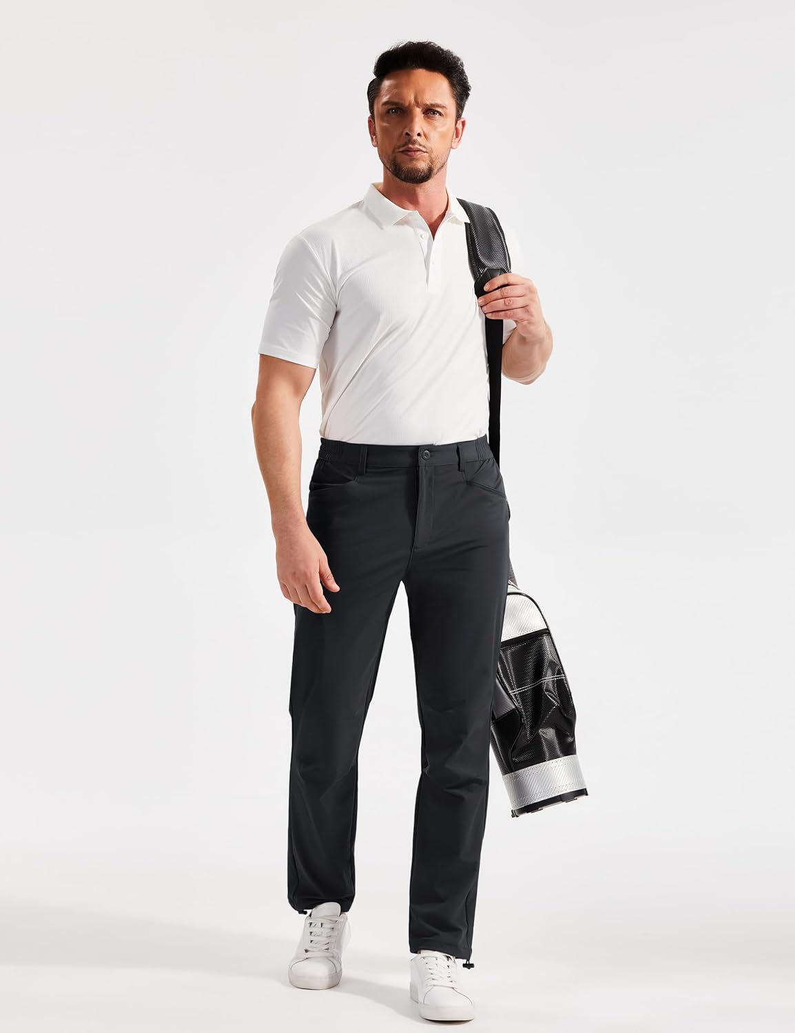 TACVASEN Men's Lightweight Pants Quick Dry Water Resistant Stretchy Work Golf Pants for Casual Outdoor