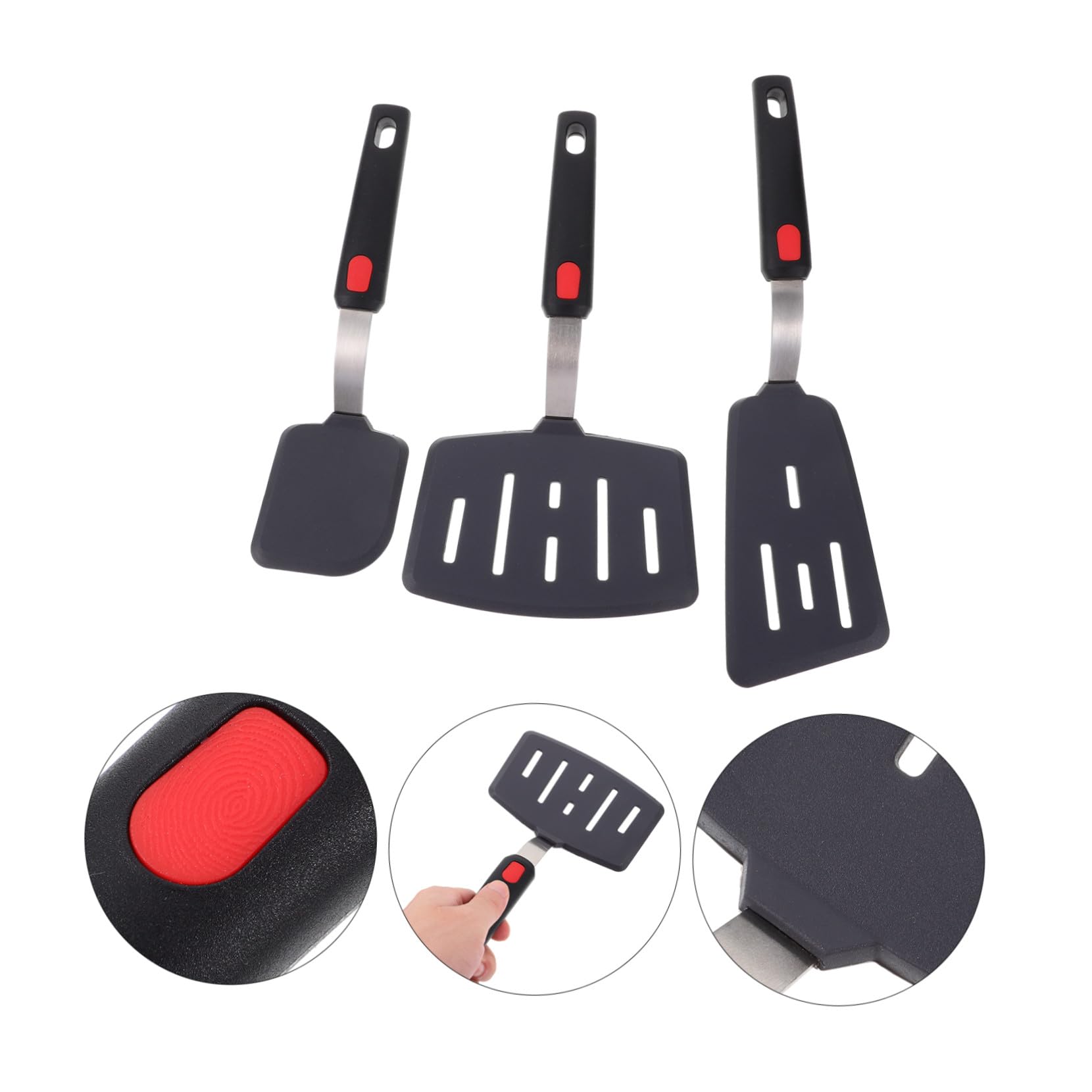 Garneck Juego de 3 Espátulas de Silicona Antiadherente para Cocina Resistente al Calor