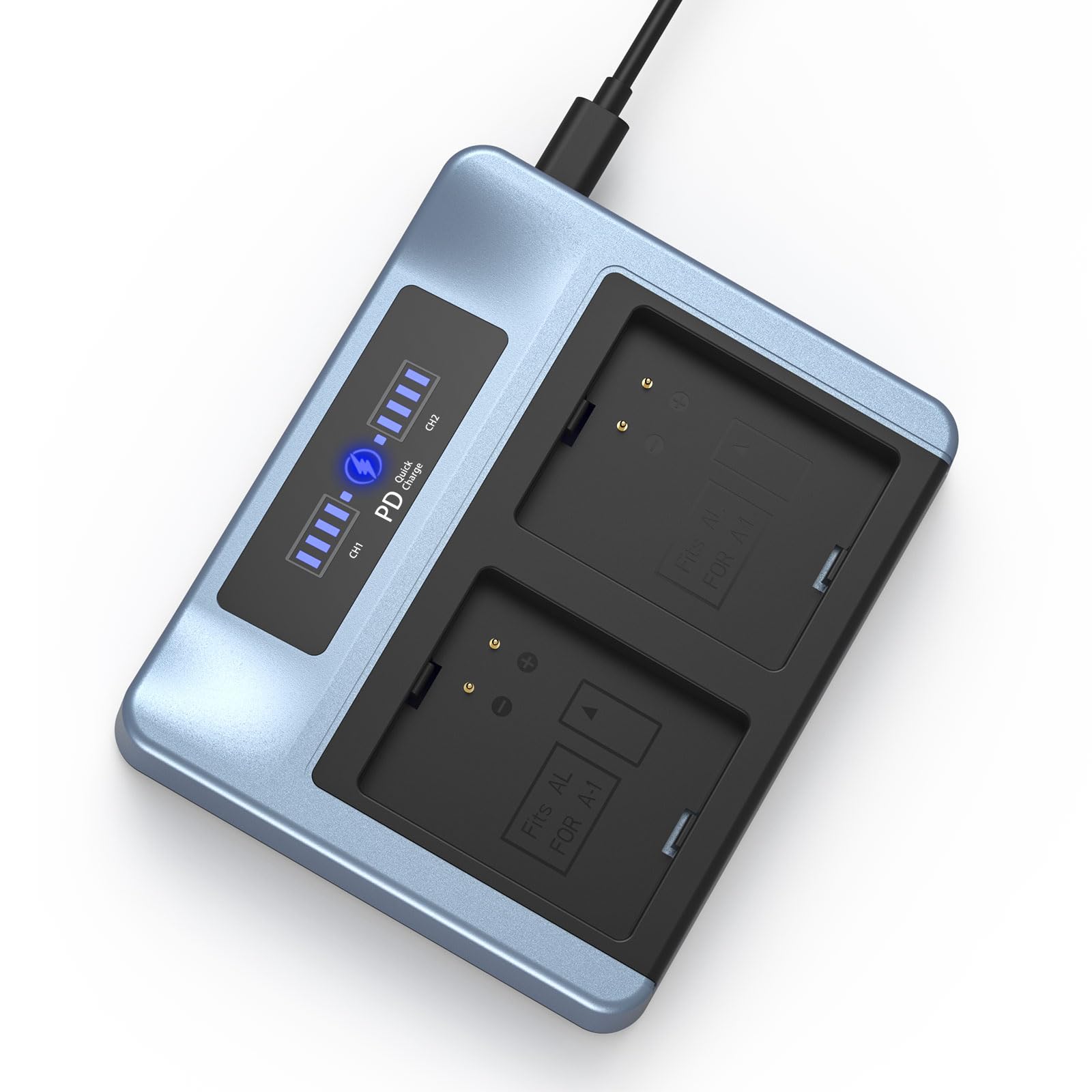 OHZHAO New Upgrade LCD Dual-Screen Display Charger Station for Arlo Pro/pro 2 Battery, Premium Charging Station 18W PD Supports Fast Charging