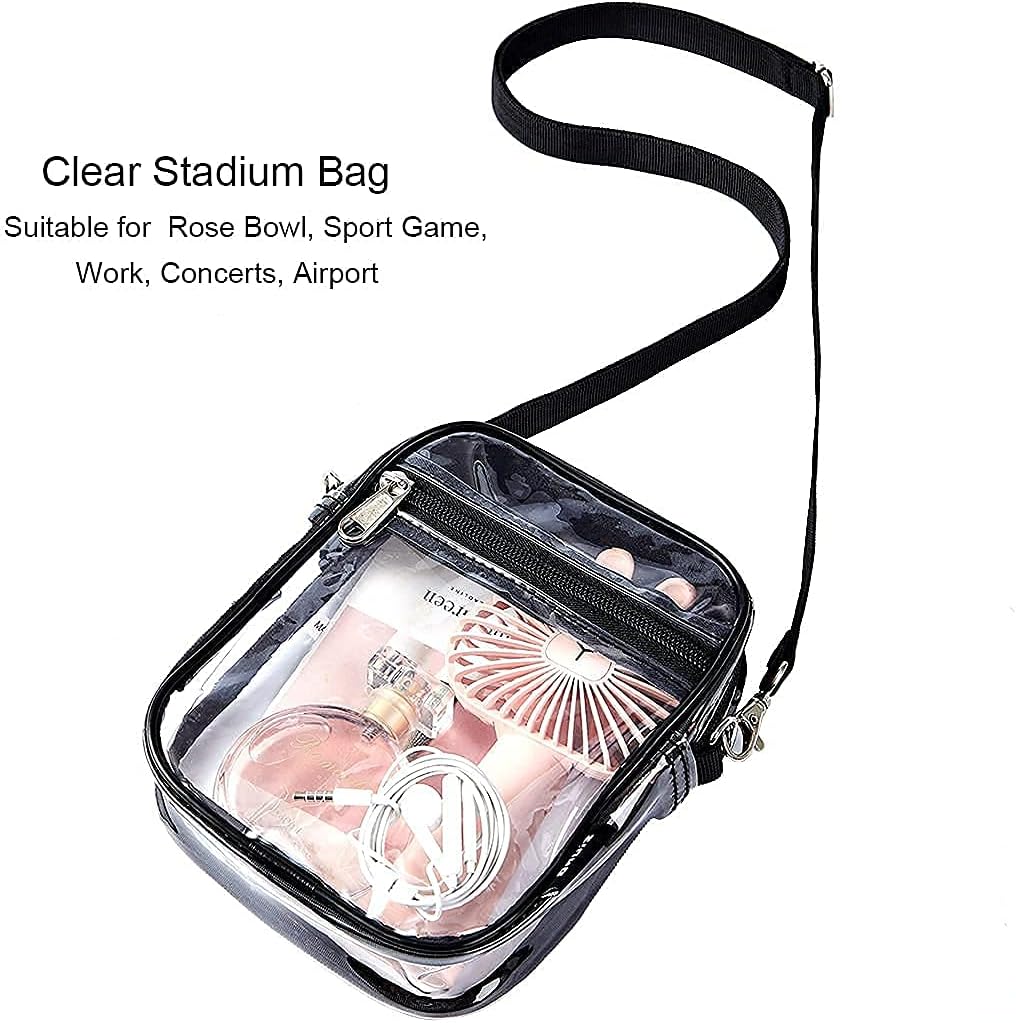 Clear Crossbody Bag, Stadium Approved Clear Purse Bag for Concerts Sports Events : Sports & Outdoors