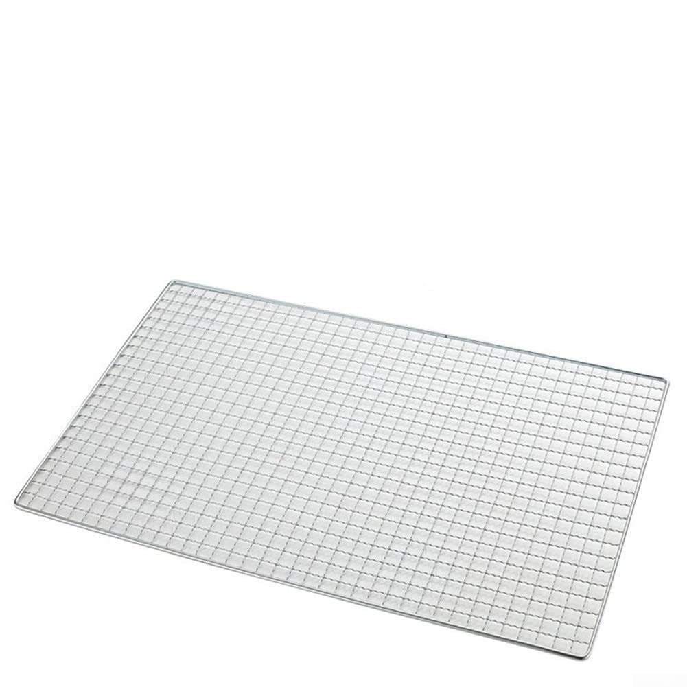 Lioaeust Griglia per barbecue in acciaio , griglia a rete in rete per campeggio, campeggio, picnic, falò (40 x 25 cm)