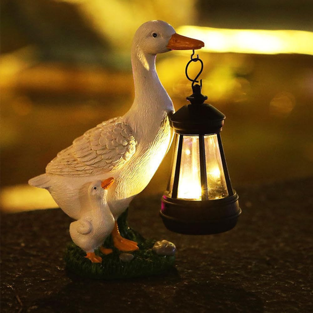 Figuras Decorativas De Jardín para Exteriores con Farol Solar, Decoracion Jardin Exterior, Solar Estatuas Al Aire Libre Npara Exteriores, para Balcón, Terrazas, Regalos